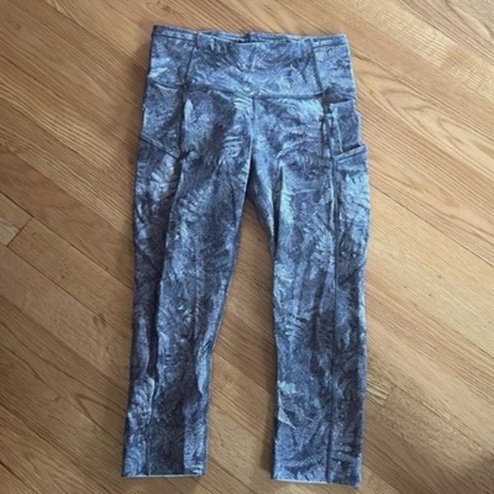 Lululemon Fast & Free cropped TightKindred Spirit Alpine White Multi